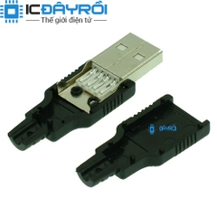 USB A male connector 4P4 có vỏ