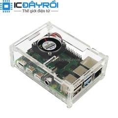 Vỏ mica Raspberry Pi 4 kèm quạt