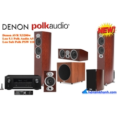 Amply Denon X3200W + Bộ 5.1 Polk Audio RTi A5