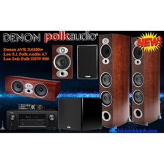 Amply Denon X4200W + Bộ 5.1 Polk Audio RTi A7