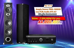 Bộ Hi-fi Amply Denon 1600NE + Loa Polk RTi A7