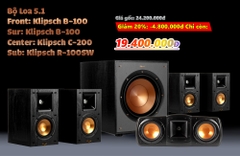 Bộ 5.1 Loa Klipsch B-100 + Center Klipsch C-200 + Sub Klipsch R100SW