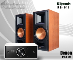 Bộ Hi-fi Amply Denon PMA 30+ Loa Klipsch RB-81ii