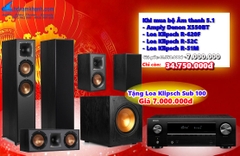 Bộ 5.1 Amply Denon X580BT - Loa 5.1 Klipsch 620F Bộ 5.1 Amply Denon X580BT - Loa 5.1 Klipsch 620F