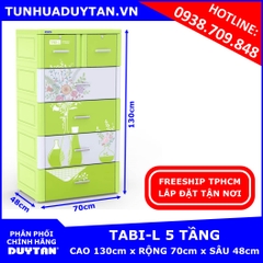 Tủ nhựa Duy Tân TABI-L 5 tầng (Lá Bình Hoa)