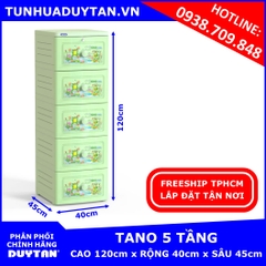 Tủ nhựa Duy Tân TANO 5 tầng (Lá)