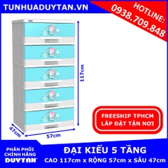 Tủ nhựa Duy Tân Đại Kiểu 5 tầng (Dương)