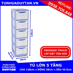 Tủ nhựa Duy Tân Lớn 5 tầng màu Dương Tủ nhựa Duy Tân Lớn 5 tầng màu Dương