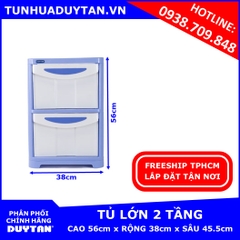 Tủ nhựa Duy Tân lớn 2 tầng Dương