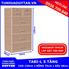 Tủ nhựa Duy Tân TABI-L 5 tầng (Nâu) Tủ nhựa Duy Tân TABI-L 5 tầng (Nâu)