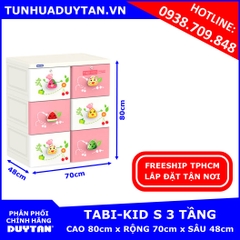 Tủ nhựa Duy Tân TABI KIDS 3 tầng 6 ngăn Hồng Tủ nhựa Duy Tân TABI KIDS 3 tầng 6 ngăn Hồng