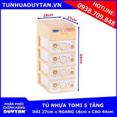 Tủ nhựa Duy Tân TOMI 5 tầng (Kem) Tủ nhựa Duy Tân TOMI 5 tầng (Kem)