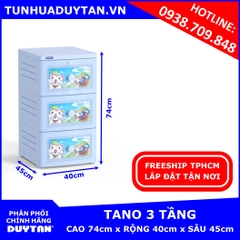 Tủ nhựa Duy Tân TANO 3 tầng (Dương)