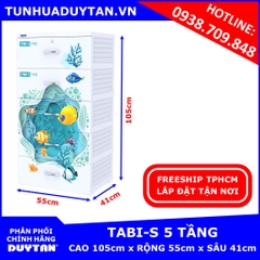 Tủ nhựa Duy Tân TABI S 5 tầng (Trắng Mẫu Mới) Tủ nhựa Duy Tân TABI S 5 tầng (Trắng Mẫu Mới)