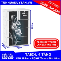 Tủ nhựa Duy Tân TABI-L 4 tầng (Đen)