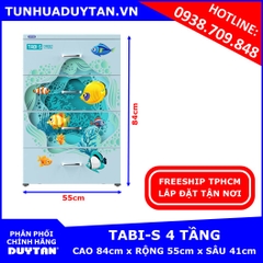 Tủ nhựa Duy Tân TABI S 4 tầng (Dương Mẫu Mới) Tủ nhựa Duy Tân TABI S 4 tầng (Dương Mẫu Mới)