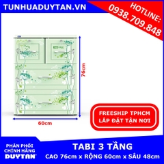 Tủ nhựa Duy Tân TABI 3 tầng Lá