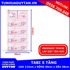 Tủ nhựa Duy Tân TABI 5 tầng Hồng