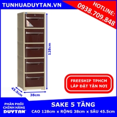 Tủ nhựa Duy Tân SAKE 5 tầng  (Nâu)