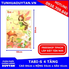 Tủ nhựa Duy Tân TABI S 4 tầng (Kem Mẫu Mới)