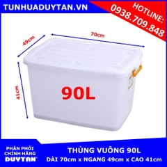 Thùng vuông Duy Tân 90L ( Có bánh xe )