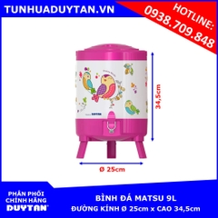 Bình đá Matsu Duy Tân 9L (Hồng)