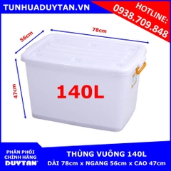 Thùng vuông Duy Tân 140L ( Có bánh xe )