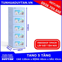 Tủ nhựa Duy Tân TANO 5 tầng (Dương)