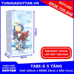 Tủ nhựa Duy Tân TABI S 5 tầng (Dương) Tủ nhựa Duy Tân TABI S 5 tầng (Dương)