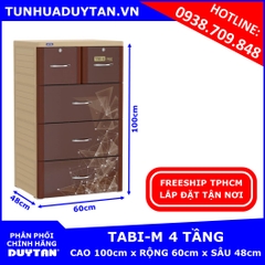 Tủ nhựa Duy Tân TABI-M 4 tầng ( Nâu Chòm Sao ) Tủ nhựa Duy Tân TABI-M 4 tầng ( Nâu Chòm Sao )