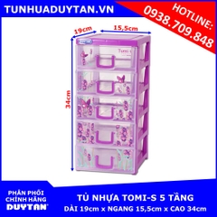 Tủ nhựa Duy Tân TOMI-S 5 tầng (TÍM)