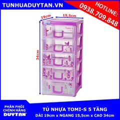 Tủ nhựa Duy Tân TOMI-S 5 tầng (TÍM) Tủ nhựa Duy Tân TOMI-S 5 tầng (TÍM)