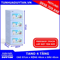 Tủ nhựa Duy Tân TANO 4 tầng (Dương)