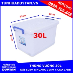 Thùng vuông Duy Tân 30L ( Có bánh xe )