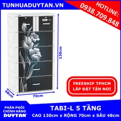 Tủ nhựa Duy Tân TABI-L 5 tầng (Đen)