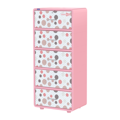 Tủ nhựa Duy Tân OMNI 5 ngăn (70 x 48 x 144cm) 5 tầng màu Hồng Chấm Bi Tủ nhựa Duy Tân OMNI 5 ngăn (70 x 48 x 144cm) 5 tầng màu Hồng Chấm Bi