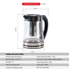 Ấm siêu tốc 18A11 - 1.7 Lít - Bảo Hành 2 năm