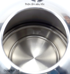 Thân ấm siêu tốc Gali 1.8 lít