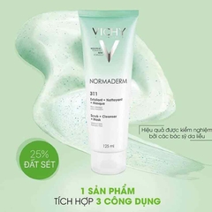 Tẩy tế bào chết dạng hạt 3 tác động Normaderm 3 In 1 Scrub Vichy 125ml