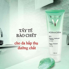 Tẩy tế bào chết dạng hạt 3 tác động Normaderm 3 In 1 Scrub Vichy 125ml