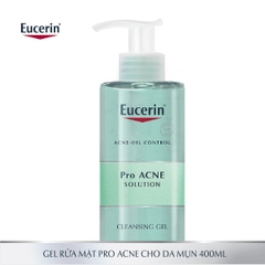 Gel rửa mặt cho da dầu mụn Eucerin Pro Acne cleansing gel 400ml