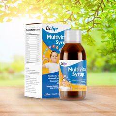 Siro giúp bé ăn ngon, tăng cường đề kháng Drlife Multivitas Syrup 120ml