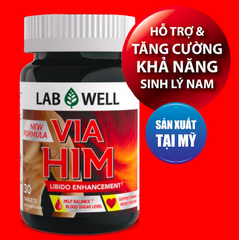 Viên uống tăng cường sinh lực nam Lab Well Via Him 30 viên