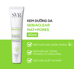 Kem dưỡng se khít lỗ chân lông và loại bỏ dầu cho da SVR Sebiaclear Mat+Pores 40ml