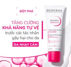 Kem dưỡng ẩm và làm dịu cho da nhạy cảm Bioderma Sensibio Defensive 40ml