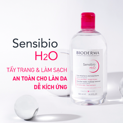 Nước rửa mặt, tẩy trang dành cho da nhạy cảm Bioderma Sensibio H20 250ml