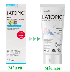 Kem dưỡng ẩm, dịu ngứa cho da dị ứng, kích ứng LATOPIC Face and Body Cream 75ml