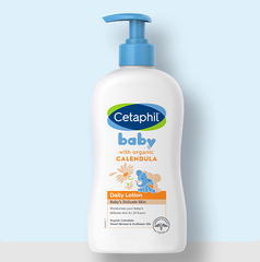 Sữa dưỡng thể cho bé từ Hoa cúc Calendula hữu cơ Cetaphil Baby Daily Lotion 400ml