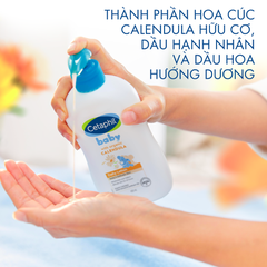 Sữa dưỡng thể cho bé từ Hoa cúc Calendula hữu cơ Cetaphil Baby Daily Lotion 400ml