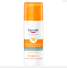 Kem chống nắng có màu, kiểm soát nhờn Eucerin Sun Dry Touch CC Oil Control SPF50 50ml